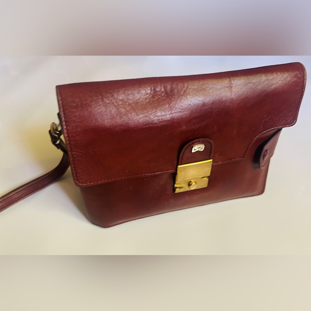 Vintage Raphael Italian Leather Men’s Wrist Clutch / Travel Bag
